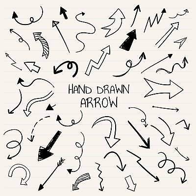 EPS 해외이미지 디자인 화살표 일러스트 추상 사람없음 세트 라인아트 손그림 엘리먼트 해외일러스트 선 무늬 파일형식 벡터 이미지허브