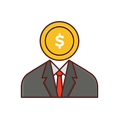 JPG 해외이미지 일러스트 사람모양 정장 사람없음 금융 동전 회계사 해외일러스트 모양 직업 옷 돈 경제 파일형식 이미지허브