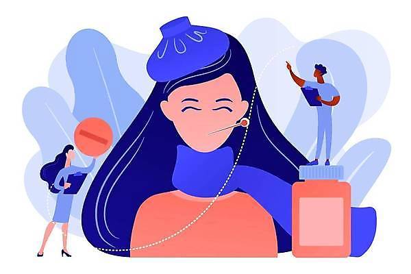 EPS 해외이미지 전신 여자 남자 일러스트 건강 들기 손짓 상반신 성인 치료 세명 알약 스카프 목도리 약병 온도계 얼음주머니 돌봄 서류판 얼굴없음 성인만 해외일러스트 잡화 의학 모션 사람 약 사무용품 주머니 병_담는 파일형식 벡터 이미지허브