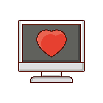 포토 JPG 해외이미지 의학 사람없음 모니터 하트 해외포토 모양 컴퓨터 파일형식 이미지허브