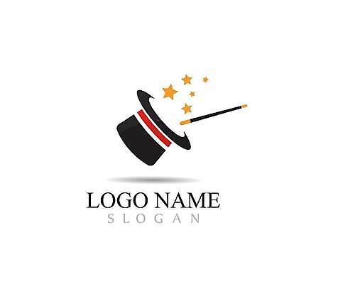 EPS 해외이미지 별 일러스트 사람없음 마술봉 마술사모자 해외일러스트 자연요소 모자_잡화 마술도구 파일형식 벡터 이미지허브