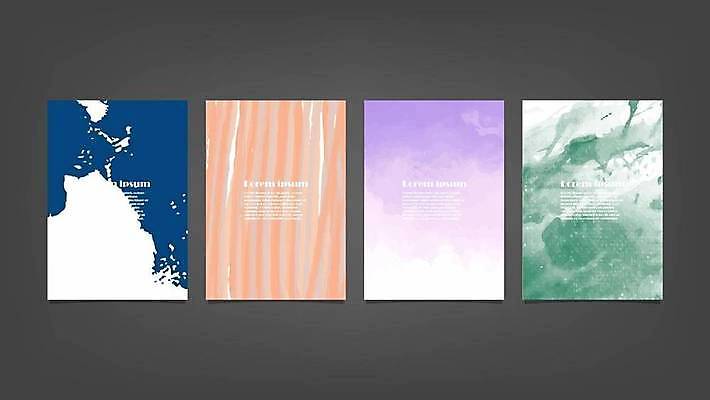 EPS 해외이미지 디자인 배너 백그라운드 일러스트 추상 사람없음 세로 세트 해외일러스트 무늬 파일형식 벡터 이미지허브