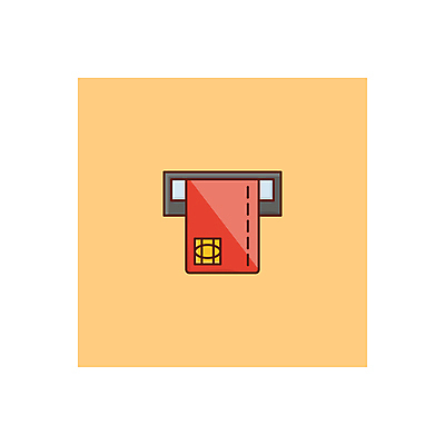 JPG 해외이미지 일러스트 사람없음 금융 노란색 신용카드 해외일러스트 컬러 경제 파일형식 이미지허브