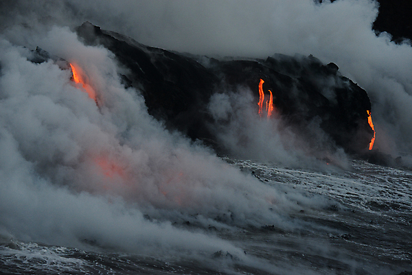 포토 JPG 해외이미지 바다 사람없음 야외 흐름 뜨거움 연기 위험 재해 화산 용암 화산섬 해외포토 섬 컨셉 산 파일형식 이미지허브