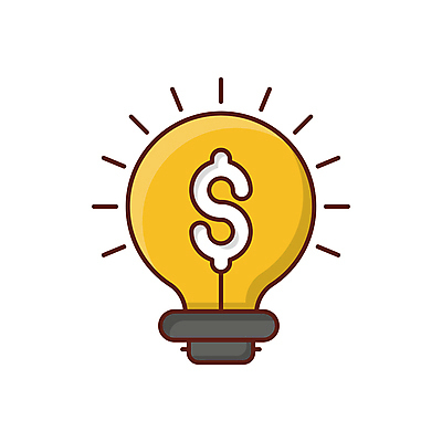 JPG 해외이미지 돈 일러스트 전구 아이디어 사람없음 해외일러스트 컨셉 재산 파일형식 이미지허브