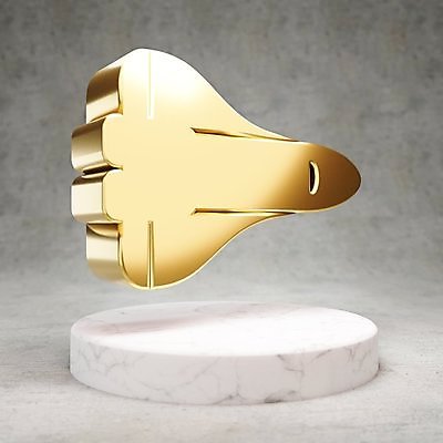 JPG 해외이미지 일러스트 사람없음 3D 디지털 금색 황금 우주선 심볼 광택 해외일러스트 컬러 우주 디지털합성 파일형식 이미지허브