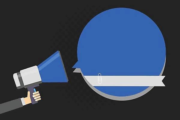 EPS 해외이미지 손 디자인 리본 백그라운드 컨셉 말풍선 일러스트 말하기 신체부위 확성기 외침 공백 잡기 발표 메시지 클립 소통 카피스페이스 해외일러스트 모션 사람 소리 파일형식 벡터 이미지허브