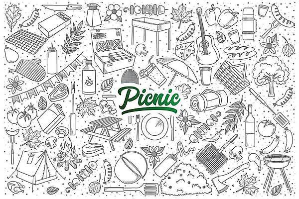 EPS 해외이미지 나무 토마토 일러스트 나뭇잎 텐트 육류 타이포그라피 사람없음 컵 세트 소풍 기타 파라솔 꼬치 그릴 낙서 냄비 통기타 모닥불 바비큐 성냥 라인아트 돗자리 손그림 도끼 뒤집개 피크닉용품 보온병 주방장갑 가랜드 꼬치요리 바베큐그릴 소풍바구니 야외테이블 해외일러스트 식물 문자 식기 선 음식 장갑 잎 채소 식재료 탁자 주방용품 불 현악기 캠핑도구 요리 야외활동 바구니 솥 파티용품 파일형식 벡터 이미지허브