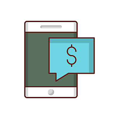 JPG 해외이미지 돈 일러스트 모바일 사람없음 금융 스마트폰 메시지 결제 해외일러스트 경제 핸드폰 스마트기기 재산 파일형식 이미지허브