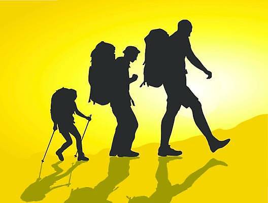 EPS 해외이미지 일러스트 휴가 산 풍경 등산 하이킹 알프스 하이커 해외일러스트 유럽 여행 레저 트래킹 파일형식 벡터 이미지허브