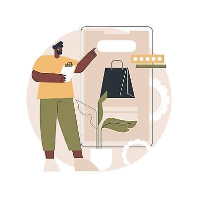 EPS 해외이미지 전신 남자 화분 잎 일러스트 비즈니스 한명 서기 들기 성인 스마트폰 태블릿 쇼핑백 가리킴 톱니바퀴 문서 온라인쇼핑 모바일쇼핑 베이지색 서류판 성인남자한명만 해외일러스트 식물 1 컬러 가방 모션 사람 손짓 전자제품 핸드폰 스마트기기 쇼핑 사무용품 온라인 남자한명만 성인남자만 파일형식 벡터 이미지허브