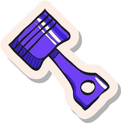 EPS 해외이미지 스티커 일러스트 사람없음 보라색 도구 심볼 해외일러스트 컬러 파일형식 벡터 이미지허브