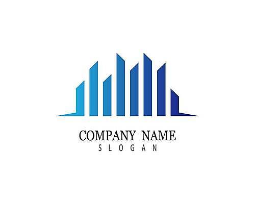 EPS 해외이미지 디자인 일러스트 비즈니스 추상 사람없음 건물 파란색 심볼 스타일 해외일러스트 건축물 컬러 무늬 파일형식 벡터 이미지허브