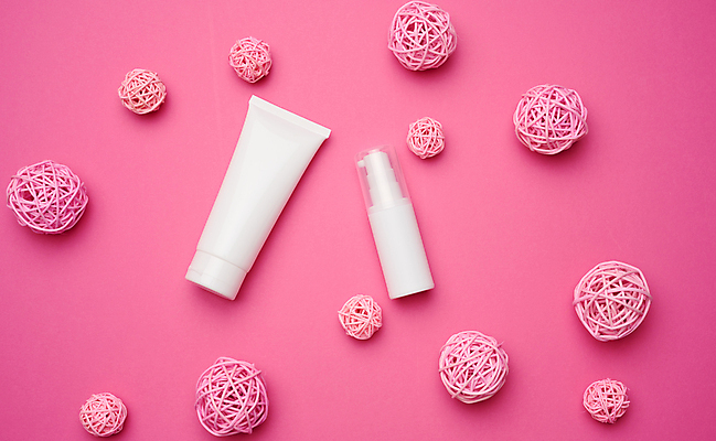 포토 JPG 해외이미지 실내 사람없음 화장품 오브젝트 공병 튜브용기 목업 브랜딩 분홍색배경 해외포토 분홍색 백그라운드 내부 뷰티 용기_그릇 병_담는 파일형식 이미지허브