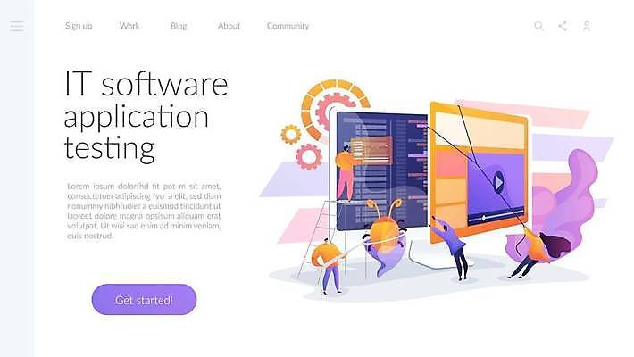 EPS 해외이미지 전신 디자인 여자 남자 일러스트 정보기술 여러명 성인 그래픽 홈페이지 모니터 잡기 당기기 인터페이스 성인만 해외일러스트 다수 모션 기술 사람 컴퓨터 파일형식 벡터 이미지허브