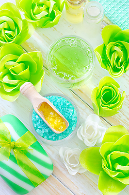 포토 JPG 해외이미지 꽃 리본 사람없음 초록색 스파 오일 스파용품 비누 아로마테라피 입욕소금 해외포토 식물 음식 컬러 위생용품 화장품 미용용품 오브젝트 소금 테라피 파일형식 이미지허브