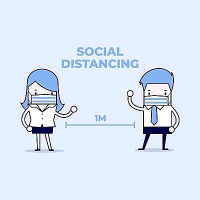 EPS 해외이미지 전신 여자 남자 허리손 하늘색 일러스트 마스크 서기 성인 두명 손들기 비즈니스맨 비즈니스우먼 비즈니스캐릭터 손인사 성인만 코로나바이러스 사회적거리두기 델타변이바이러스 오미크론 해외일러스트 일러캐릭터 캐릭터 캠페인 포즈 비즈니스 모션 사람 파란색 인사 직장인 바이러스 파일형식 벡터 이미지허브