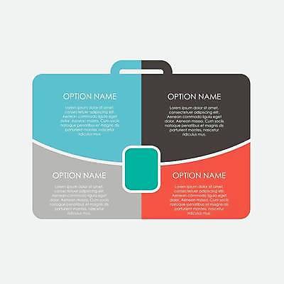 EPS 해외이미지 디자인 서류가방 일러스트 비즈니스 사람없음 자료 인포그래픽 정보 목차 해외일러스트 가방 파일형식 벡터 이미지허브