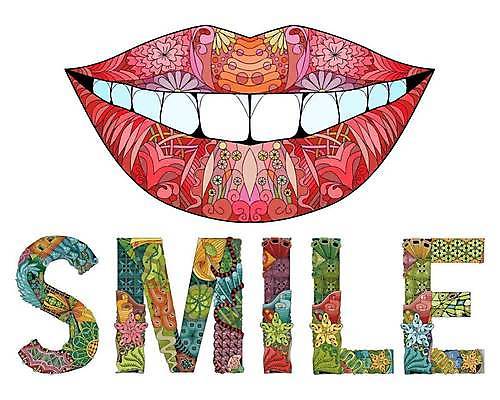 EPS 해외이미지 일러스트 타이포그라피 사람없음 신체부위 단어 입 화려 젠탱글 해외일러스트 문자 컨셉 사람 파일형식 벡터 이미지허브