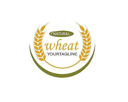 EPS 해외이미지 디자인 농업 일러스트 사람없음 초록색 농작물 노란색 심볼 내추럴 곡물빵 해외일러스트 산업 빵 컬러 파일형식 벡터 이미지허브