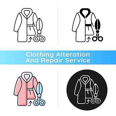 EPS 해외이미지 디자인 옷 일러스트 사람없음 코트 플랫 수리 서비스 리폼 옷수선 해외일러스트 외투 파일형식 벡터 이미지허브