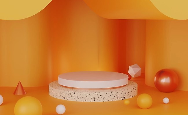 포토 JPG 해외이미지 디자인 백그라운드 사람없음 3D 주황색 공백 무대 단상 엘리먼트 포디움 목업 해외포토 컬러 디지털합성 파일형식 이미지허브