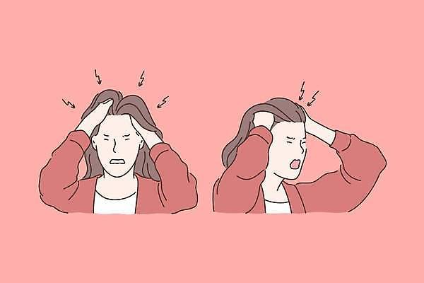 EPS 해외이미지 여자 감정 분홍색 일러스트 상반신 성인 두명 분노 짜증 성인여자만 해외일러스트 컬러 사람 여자만 성인만 파일형식 벡터 이미지허브