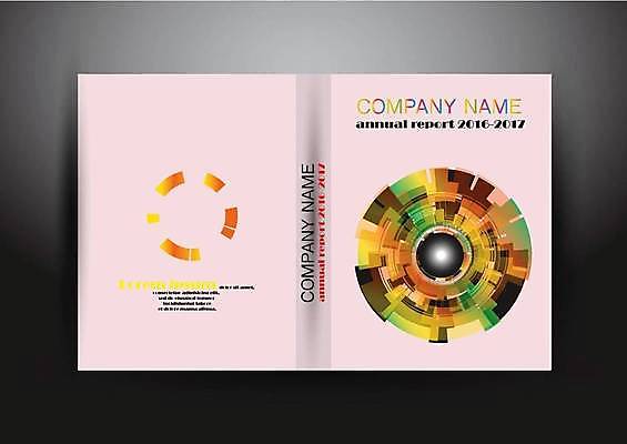 EPS 해외이미지 표지디자인 표지 분홍색 북커버 일러스트 비즈니스 추상 사람없음 책 노란색 원형 책등 표지샘플 해외일러스트 도형 컬러 무늬 파일형식 벡터 이미지허브