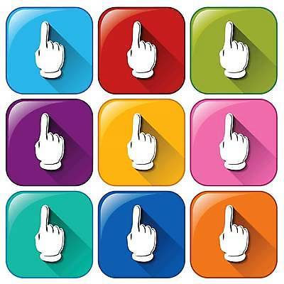EPS 해외이미지 일러스트 버튼 손짓 사람없음 컬러풀 가리킴 손모양 해외일러스트 모양 컬러 모션 파일형식 벡터 손_신체부위 이미지허브