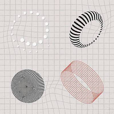 EPS 해외이미지 디자인 일러스트 추상 사람없음 세트 줄무늬 빈티지 원형 입체 겹침 기하학 엘리먼트 해외일러스트 도형 컨셉 무늬 파일형식 벡터 이미지허브