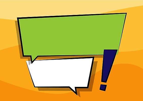 EPS 해외이미지 물결 말풍선 일러스트 프레임 사람없음 초록색 주황색 느낌표 카툰스타일 카피스페이스 해외일러스트 기호 컬러 공백 파일형식 벡터 이미지허브