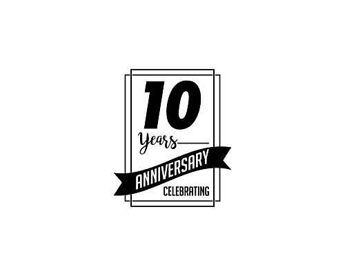 EPS 해외이미지 기념일 리본 일러스트 기념 사람없음 숫자 사각형 검은색 축하 심볼 10주년 해외일러스트 도형 문자 컬러 컨셉 이벤트 파일형식 벡터 이미지허브