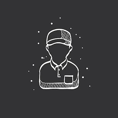 EPS 해외이미지 일러스트 사람없음 검은색 흰색 배달원 해외일러스트 직업 컬러 파일형식 벡터 이미지허브