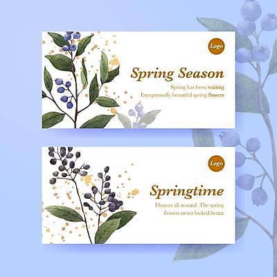 EPS 해외이미지 템플릿 잎 일러스트 사람없음 봄 흰색 블루베리 해외일러스트 식물 계절 컬러 과일 파일형식 벡터 이미지허브