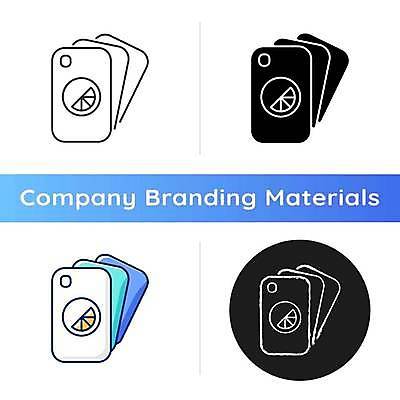 EPS 해외이미지 디자인 일러스트 사람없음 스마트폰 플랫 브랜딩 스마트폰케이스 해외일러스트 핸드폰 스마트기기 파일형식 벡터 이미지허브