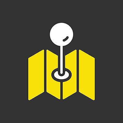 EPS 해외이미지 지도 일러스트 사람없음 노란색 검은색 흰색 압정 해외일러스트 컬러 사무용품 파일형식 벡터 이미지허브