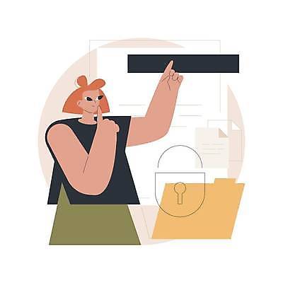 EPS 해외이미지 여자 일러스트 자물쇠 한명 상반신 성인 가림 가리킴 문서 파일 보안 쉿 보안장치 인터넷보안 성인여자한명만 해외일러스트 1 모션 안전 사람 손짓 장비 조용 여자한명만 성인여자만 파일형식 벡터 이미지허브