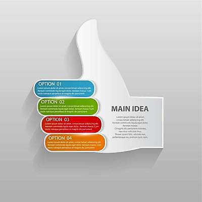 EPS 해외이미지 디자인 일러스트 비즈니스 아이디어 사람없음 자료 인포그래픽 정보 최고 옵션 레이아웃 손모양 순서 목차 해외일러스트 모양 컨셉 파일형식 벡터 손_신체부위 이미지허브