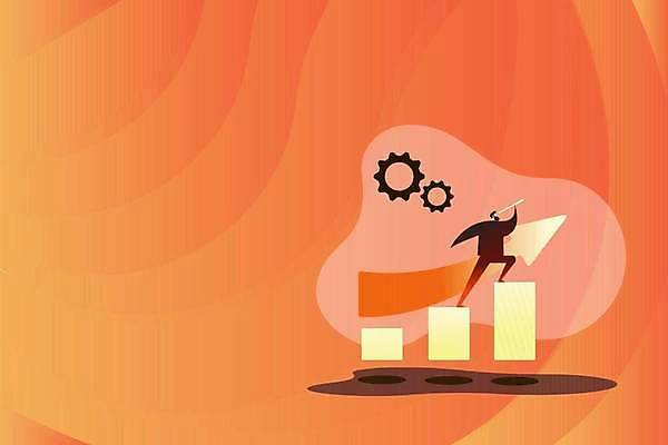 EPS 해외이미지 남자 화살표 백그라운드 컨셉 일러스트 비즈니스 그래프 프레임 서기 들기 성인 주황색 망원경 비즈니스맨 톱니바퀴 오르기 성인남자한명만 카피스페이스 해외일러스트 컬러 모션 사람 공백 직장인 남자한명만 성인남자만 파일형식 벡터 이미지허브