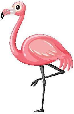 EPS 해외이미지 한마리 일러스트 사람없음 귀여움 플라밍고 새캐릭터 해외일러스트 1 동물캐릭터 컨셉 조류 파일형식 벡터 이미지허브