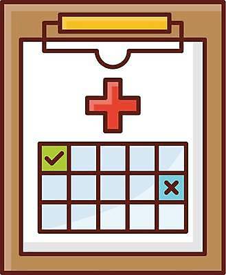 EPS 해외이미지 일러스트 의학 사람없음 서류판 십자표시 일정표 해외일러스트 표시 사무용품 파일형식 벡터 이미지허브