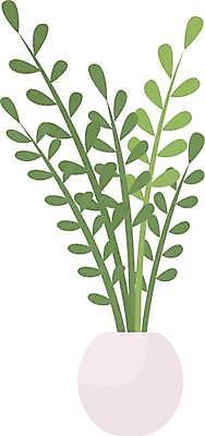 EPS 해외이미지 화분 줄기 잎 일러스트 사람없음 원예 반려식물 해외일러스트 식물 취미 파일형식 벡터 이미지허브