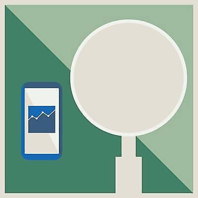 EPS 해외이미지 백그라운드 일러스트 돋보기 프레임 사람없음 스마트폰 카피스페이스 해외일러스트 핸드폰 스마트기기 공백 파일형식 벡터 이미지허브