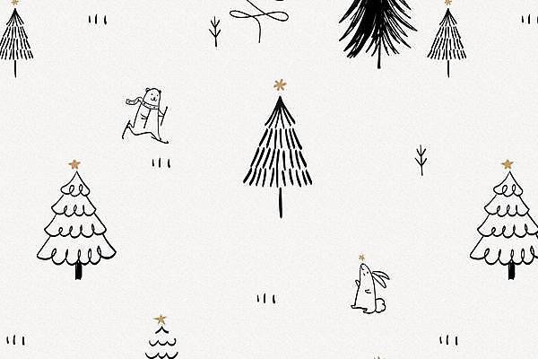 EPS 해외이미지 나무 선 백그라운드 두마리 패턴 일러스트 스키 사람없음 크리스마스트리 토끼 북극곰 해외일러스트 식물 크리스마스 2 무늬 곰 포유류 겨울스포츠 반려동물 파일형식 벡터 이미지허브