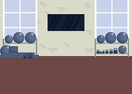 EPS 해외이미지 일러스트 사람없음 아령 헬스장 짐볼 체육관 해외일러스트 헬스 파일형식 벡터 이미지허브