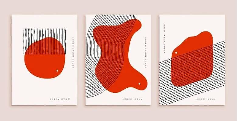 EPS 해외이미지 디자인 선 일러스트 추상 사람없음 빨간색 세트 웨이브 해외일러스트 컬러 무늬 파일형식 벡터 이미지허브