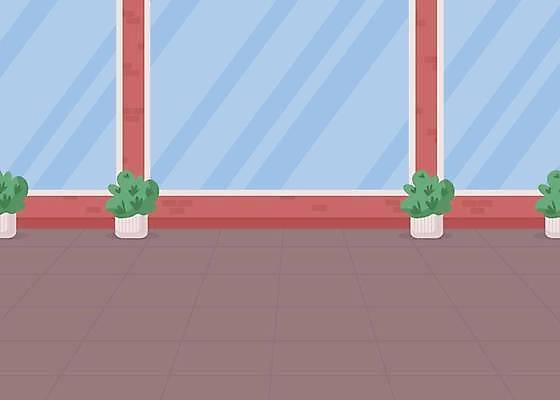 EPS 해외이미지 화분 일러스트 창문 거리 사람없음 건물 해외일러스트 건축물 파일형식 벡터 이미지허브