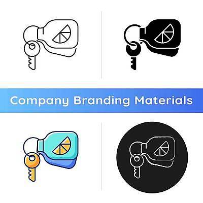 EPS 해외이미지 디자인 일러스트 열쇠 사람없음 플랫 기념품 열쇠꾸러미 키링 브랜딩 해외일러스트 오브젝트 파일형식 벡터 이미지허브