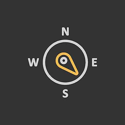 EPS 해외이미지 일러스트 사람없음 노란색 검은색 흰색 나침반 방향 북쪽 동쪽 남쪽 서쪽 해외일러스트 컬러 파일형식 벡터 이미지허브