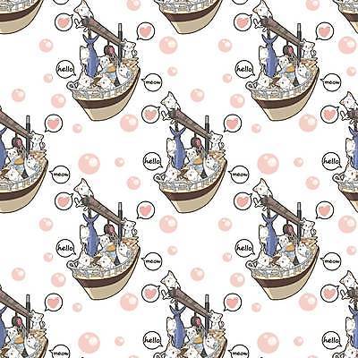 EPS 해외이미지 동물캐릭터 말풍선 패턴 여러마리 일러스트 매달리기 어류 어업 사람없음 귀여움 고양이 패턴백그라운드 하트 어선 승차 사냥 물고기잡기 해외일러스트 일러캐릭터 모양 동물 캐릭터 산업 다수 백그라운드 컨셉 무늬 배_교통 포유류 모션 반려동물 수중동물 잡기 파일형식 벡터 이미지허브